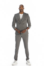 Costume croisé Meo gris