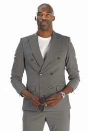Costume croisé Meo gris