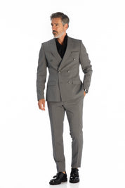 Costume croisé Meo gris