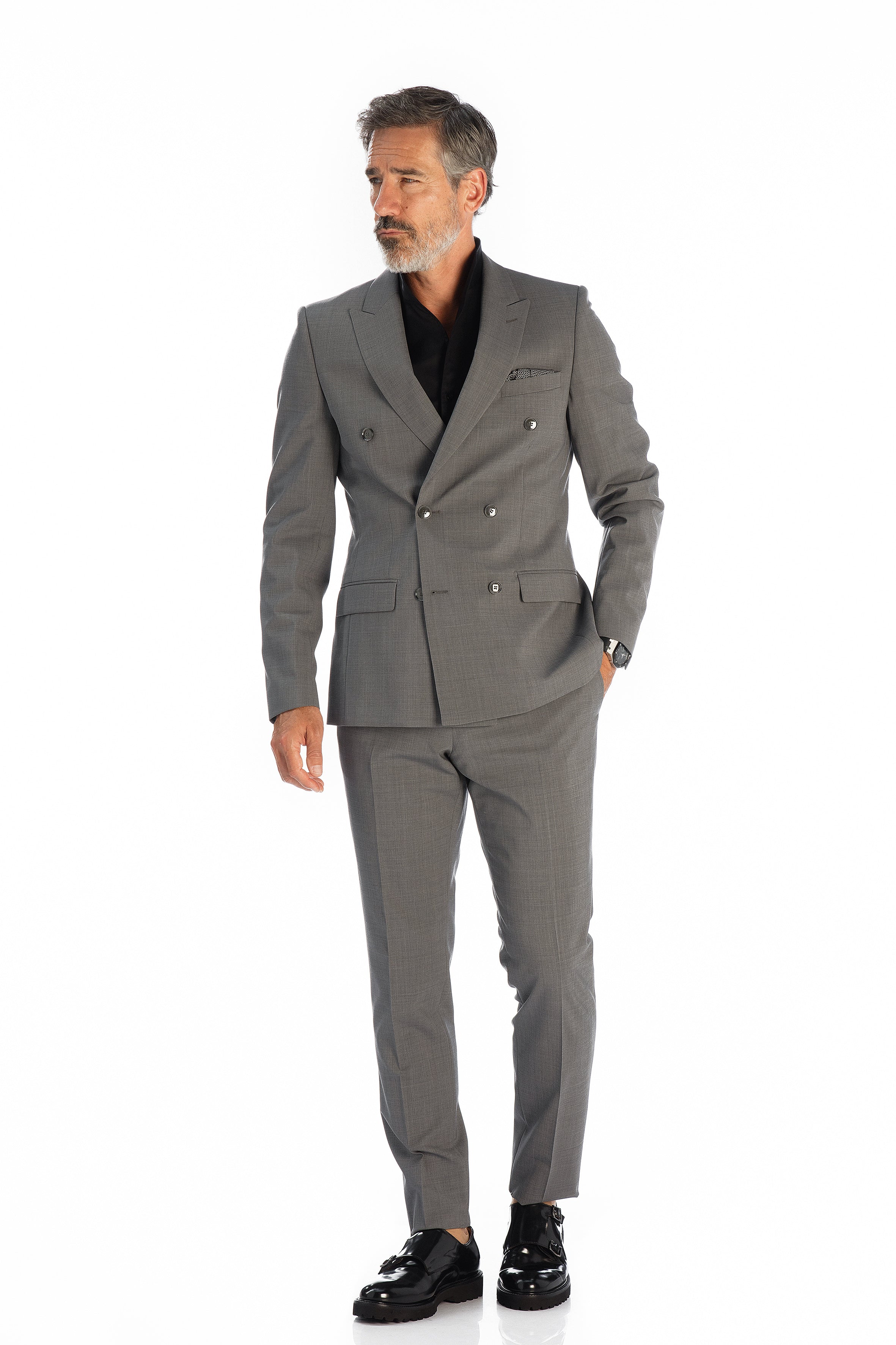 Costume croisé Meo gris