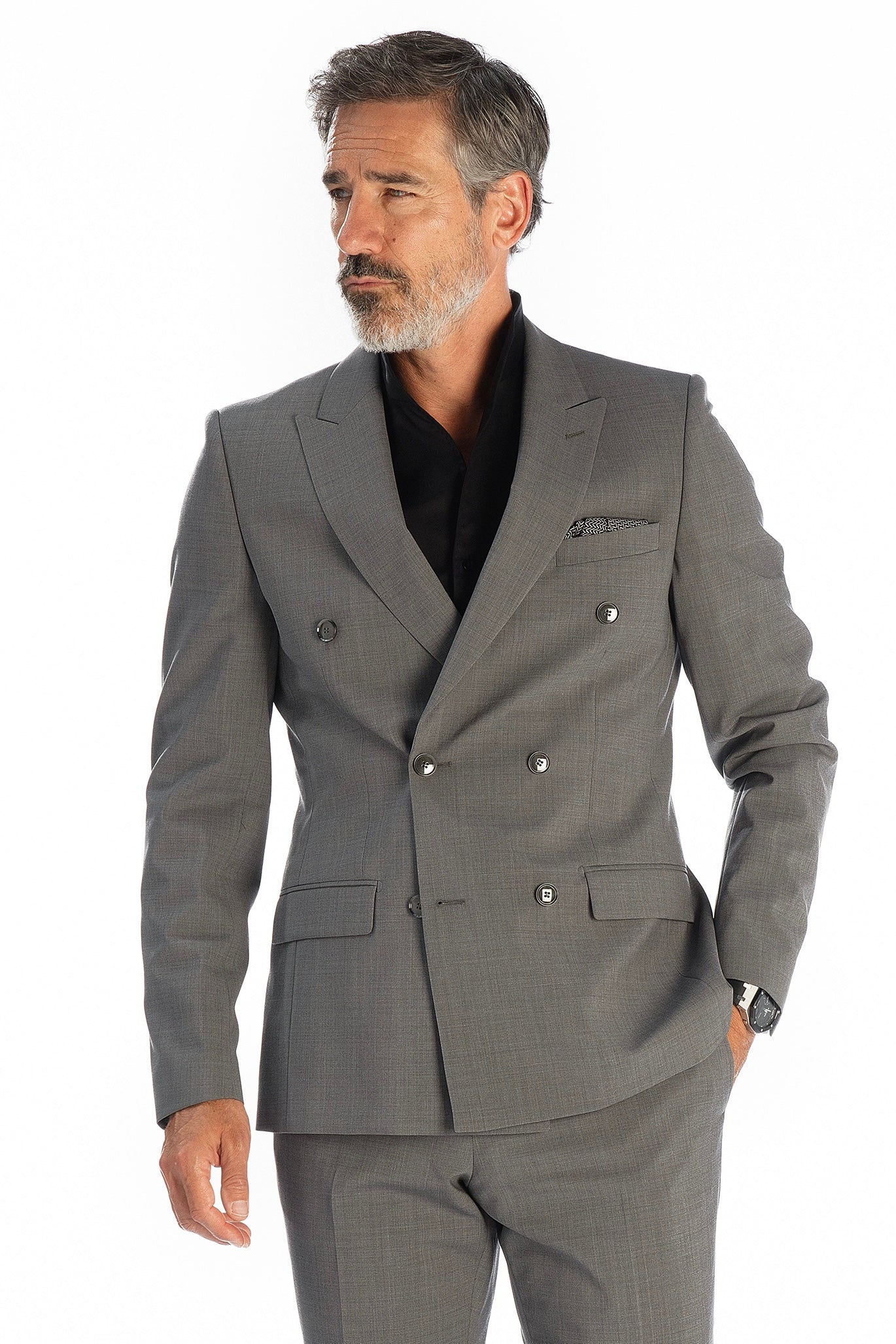 Costume croisé Meo gris