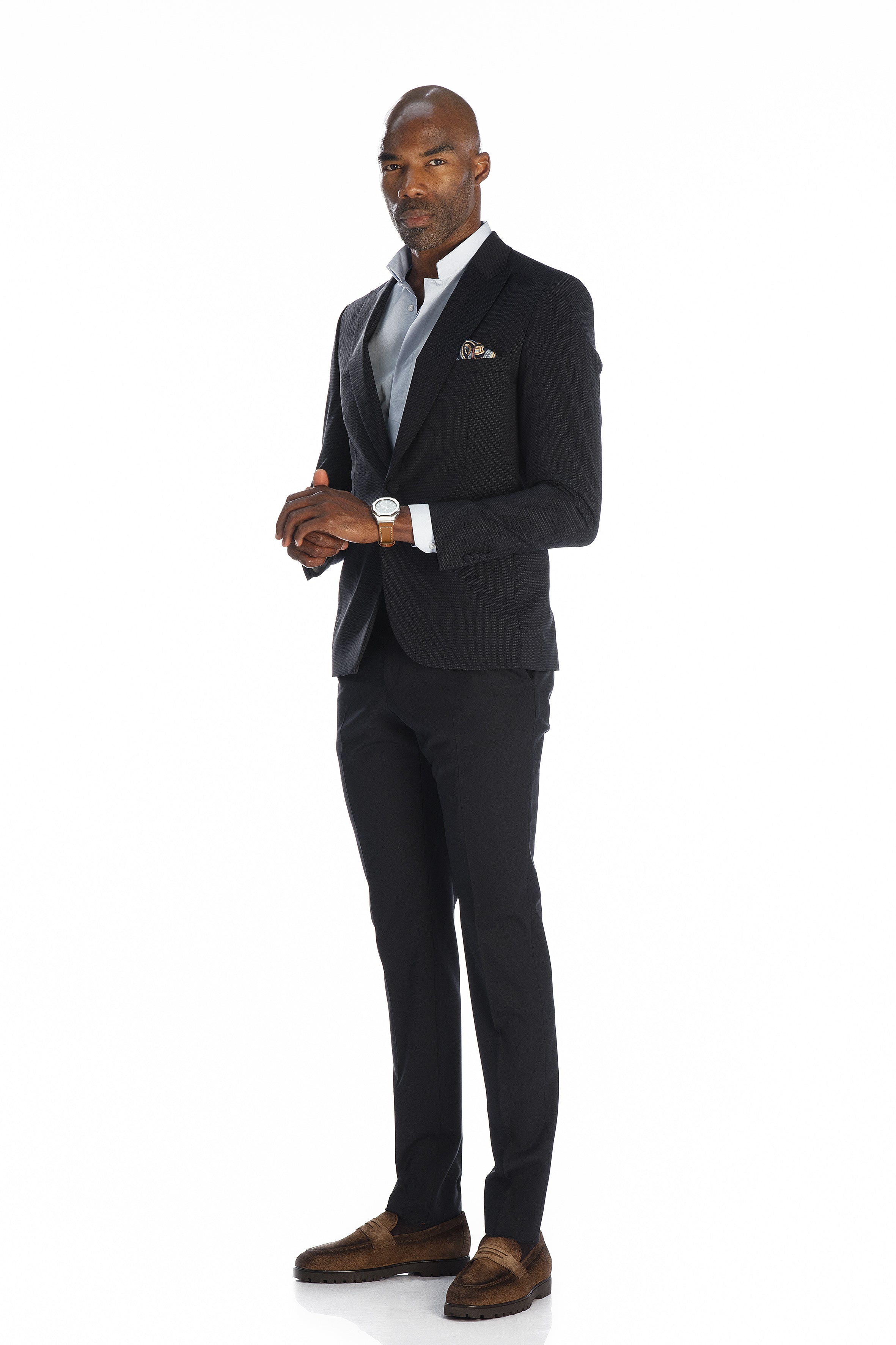 Smoking Tom à pois marine