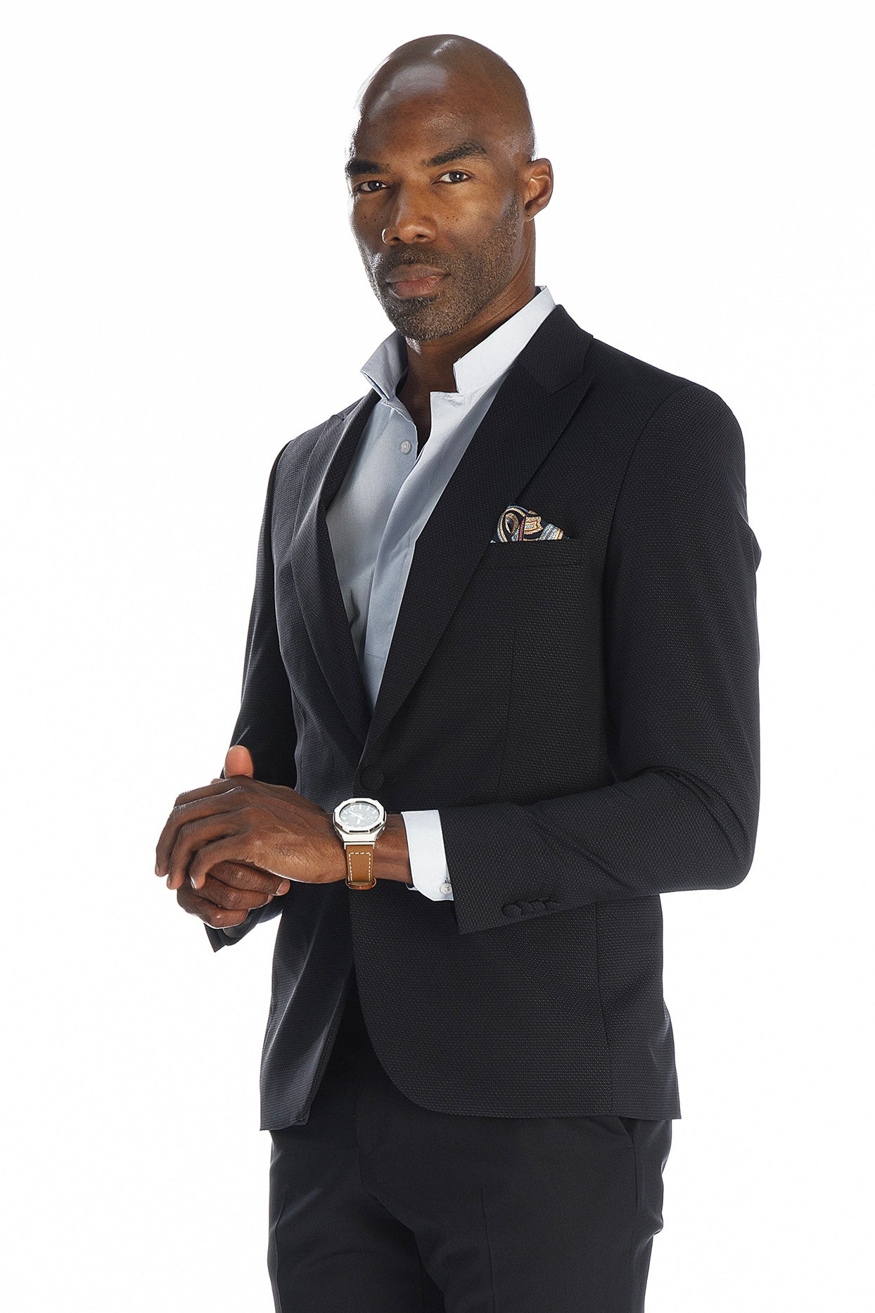 Smoking Tom à pois marine