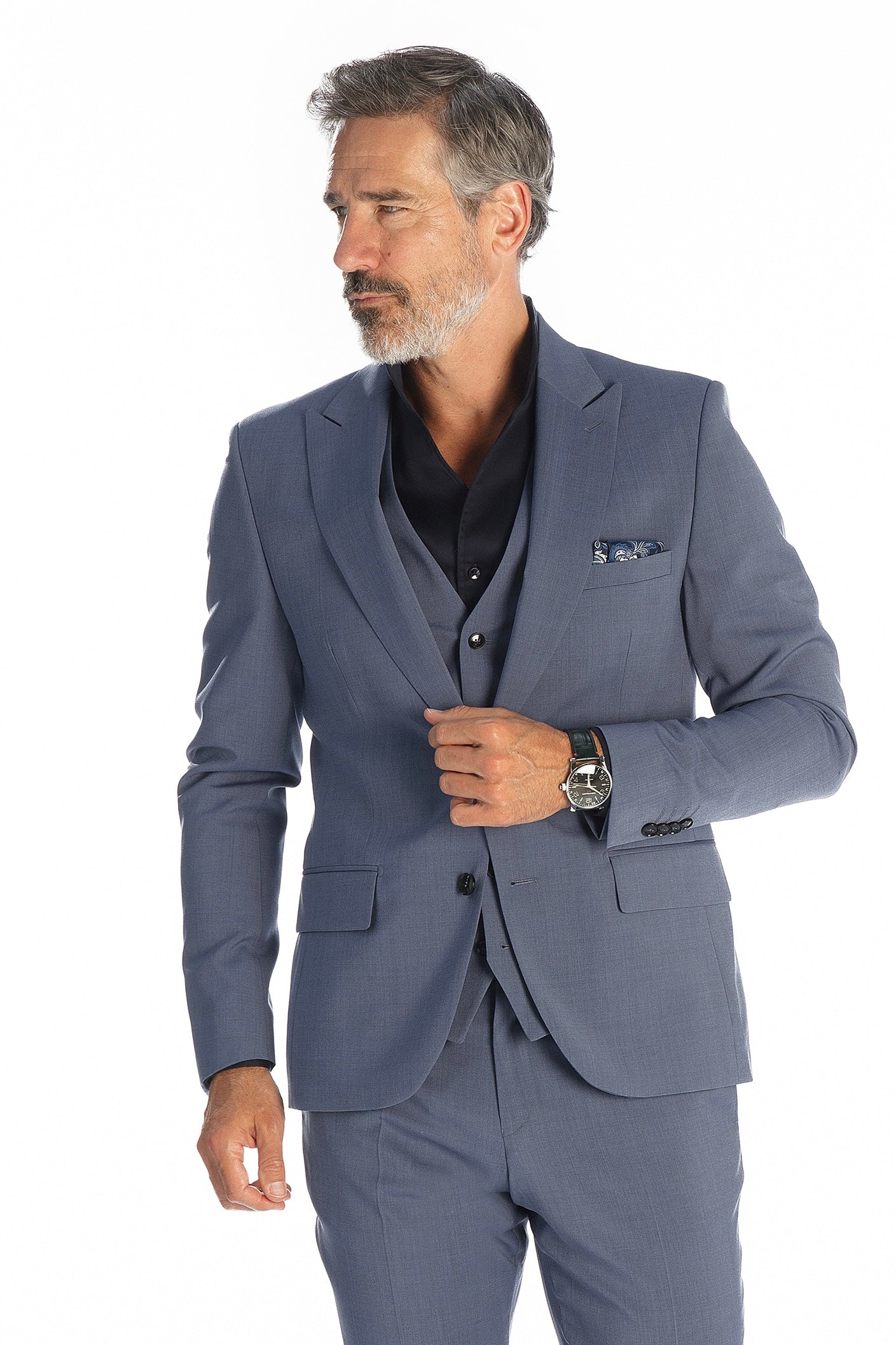 Costume James bleu lavande 3 pièces