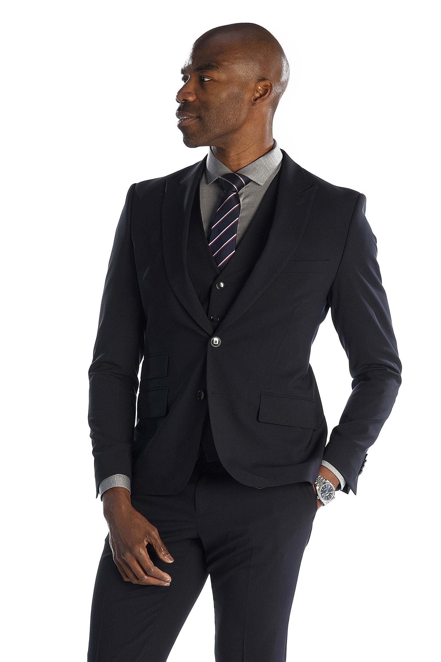 Costume James marine  3 pièces