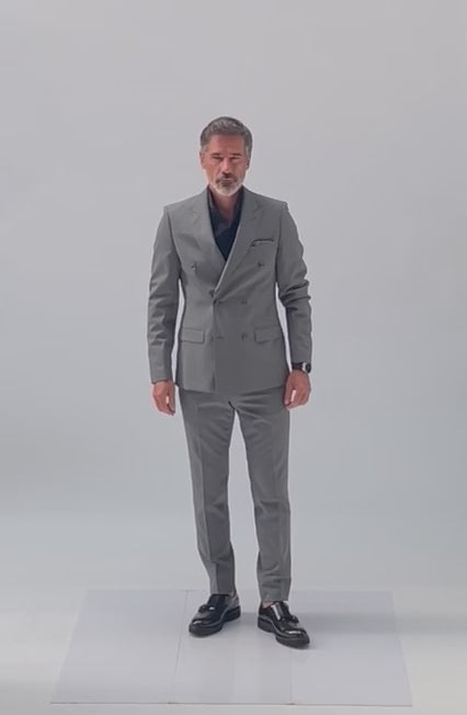 Costume croisé Meo gris